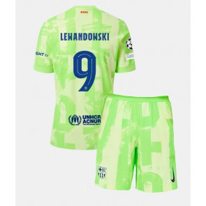 Barcelona Robert Lewandowski #9 Dětské Alternativní dres komplet 2024-25 Krátký Rukáv (+ trenýrky)